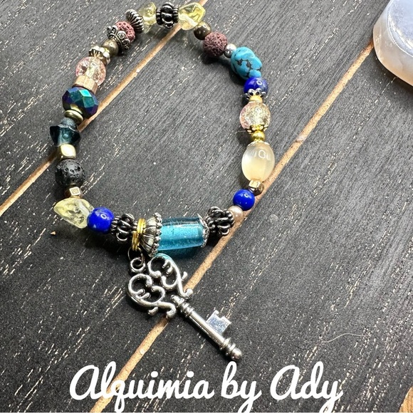 GEMSTONE CHARM BRACELET - Picture 1 of 1